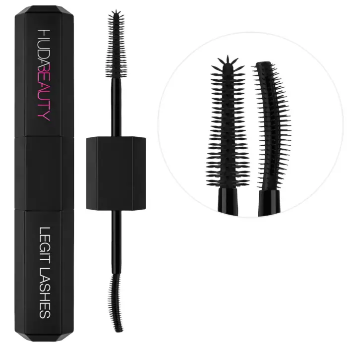 Huda Beauty LEGIT LASHES Double-Ended Volumizing and Lengthening Mascara - Image 1
