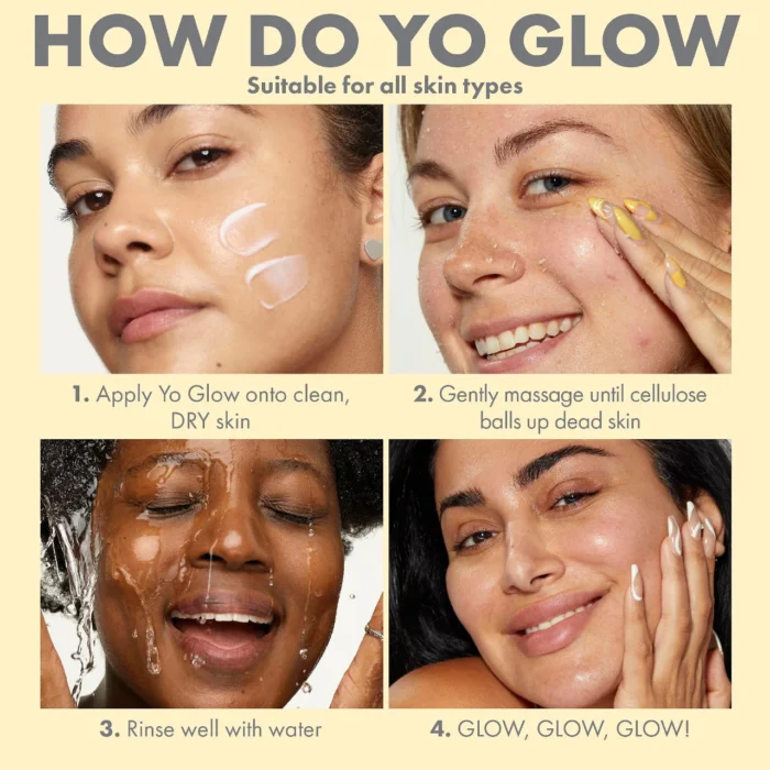 ⁦ويشفول مقشر وسكراب الوجه Yo Glow 100ml⁩ - الصورة ⁦4⁩