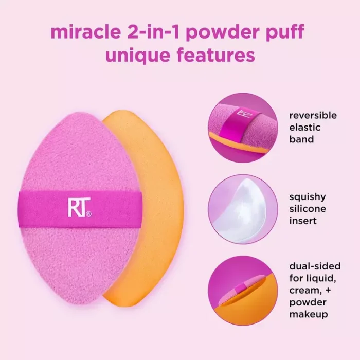 Real Techniques Miracle 2-In-1 Dual Sided Powder Puff - Image 5