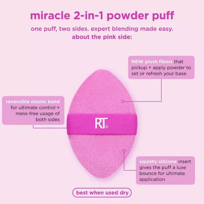 Real Techniques Miracle 2-In-1 Dual Sided Powder Puff - Image 4