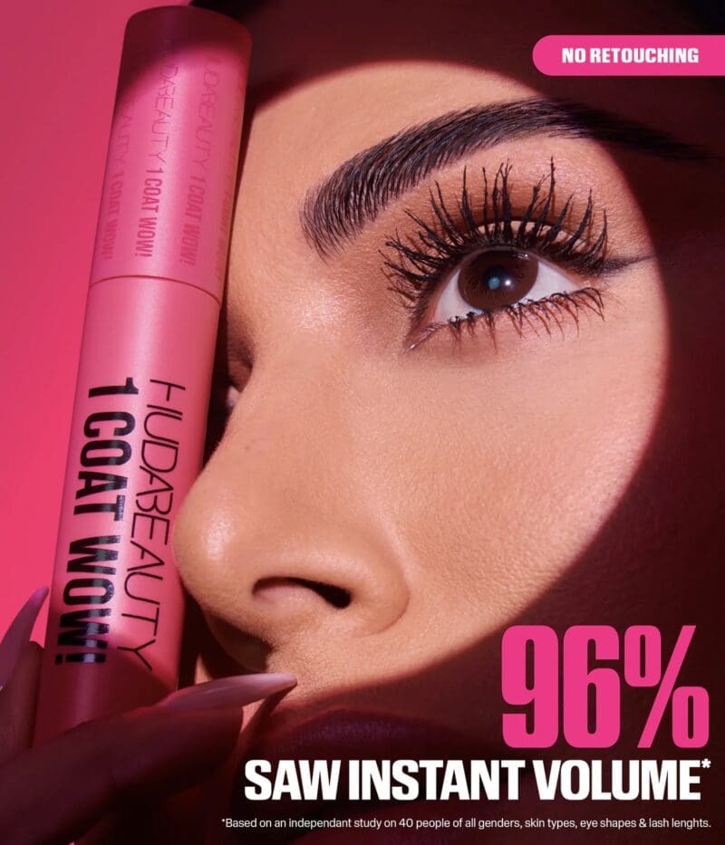 Huda Beauty 1 Coat Wow! - Extra Volumizing And Lifting Mascara - Image 2